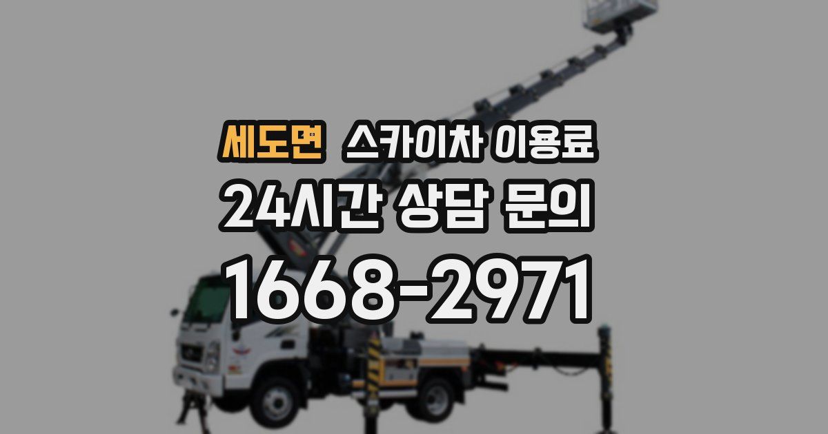 세도면 스카이차 이용료