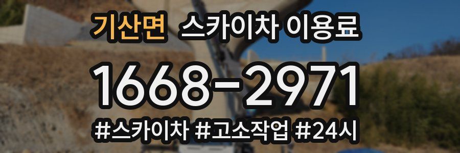 기산면 스카이차 이용료
