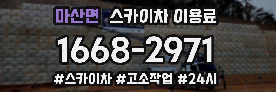 마산면 스카이차 이용료