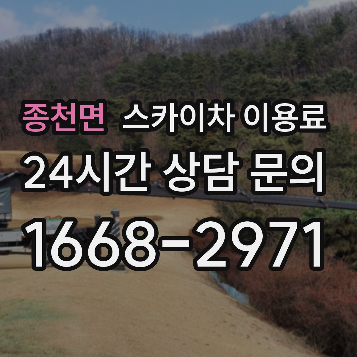 종천면 스카이차 이용료