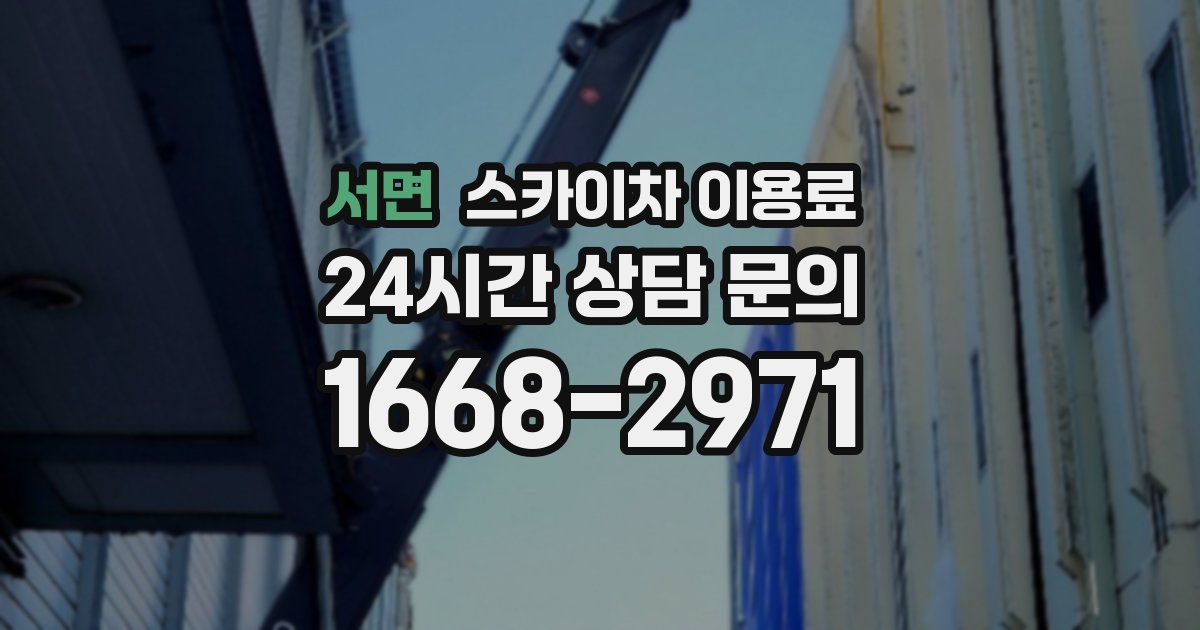 서면 스카이차 이용료