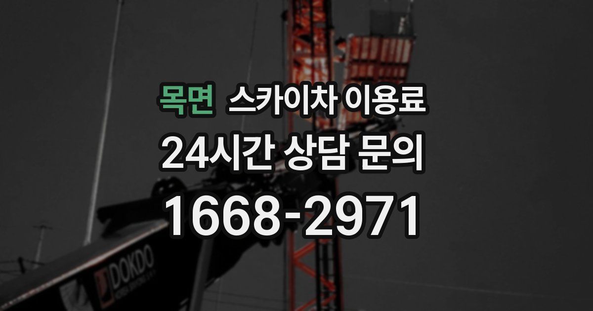 목면 스카이차 이용료