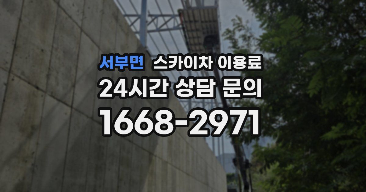 서부면 스카이차 이용료
