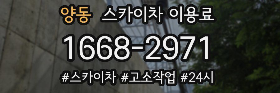 양동 스카이차 이용료