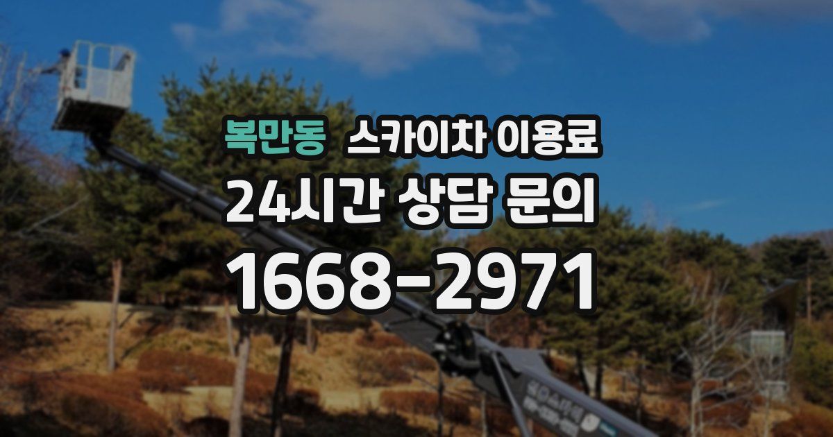 복만동 스카이차 이용료