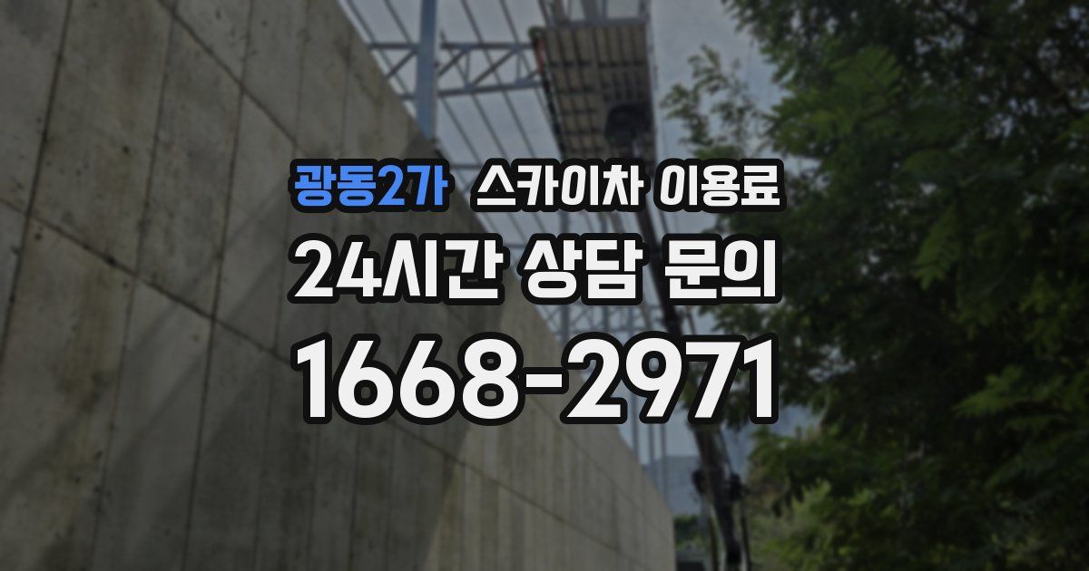 광동2가 스카이차 이용료