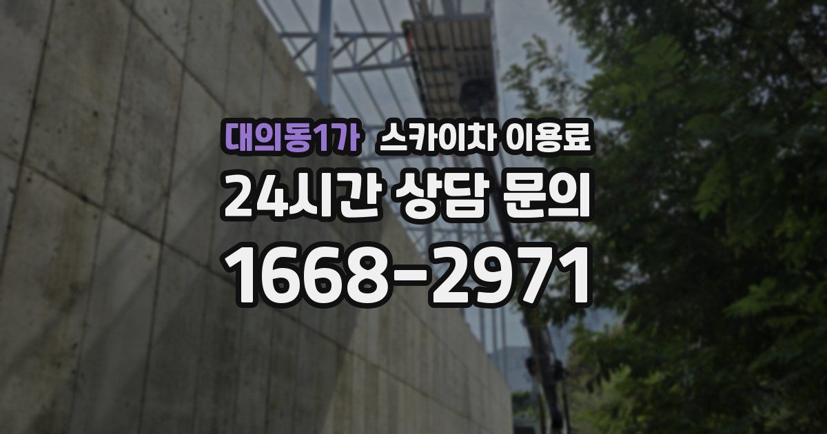 대의동1가 스카이차 이용료