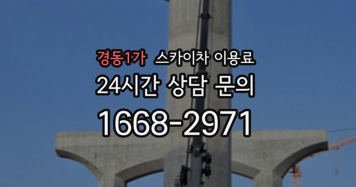 경동1가 스카이차 이용료
