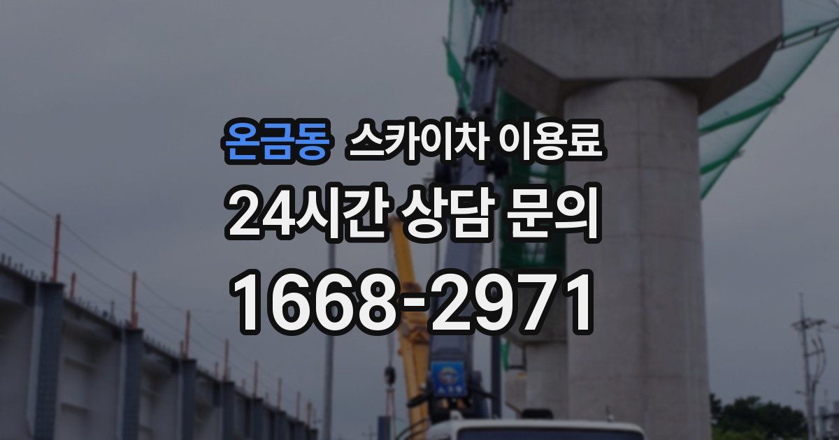 온금동 스카이차 이용료
