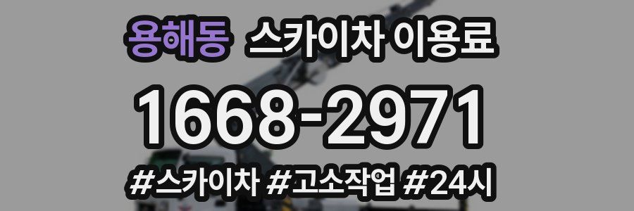 용해동 스카이차 이용료