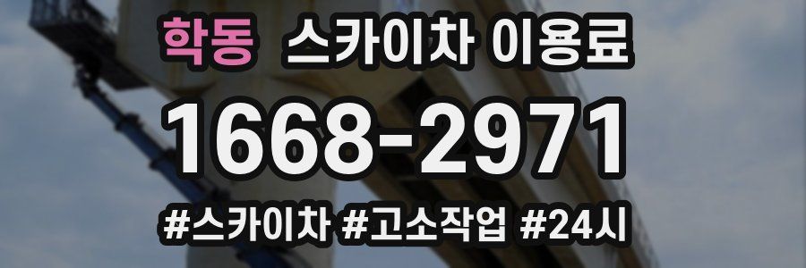 학동 스카이차 이용료