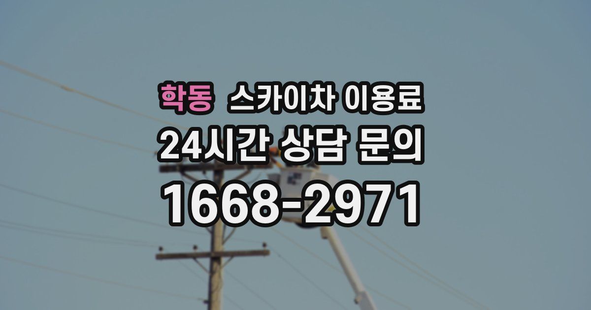 학동 스카이차 이용료