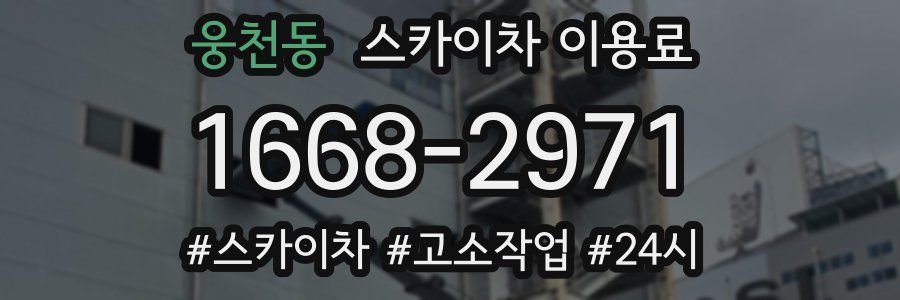 웅천동 스카이차 이용료