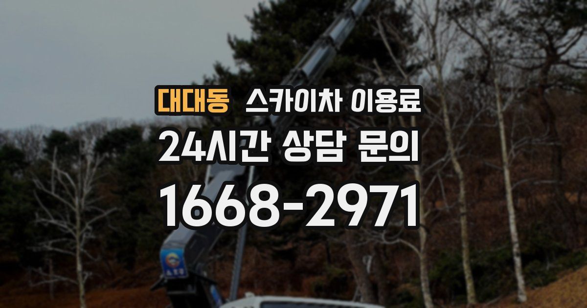 대대동 스카이차 이용료