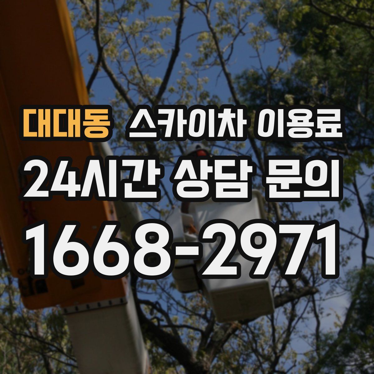 대대동 스카이차 이용료