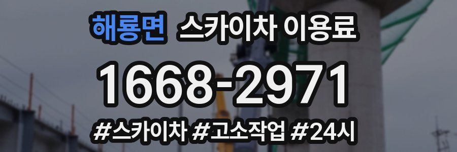 해룡면 스카이차 이용료
