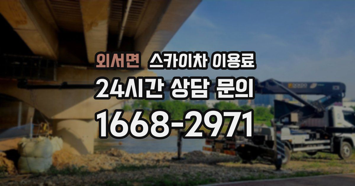 외서면 스카이차 이용료