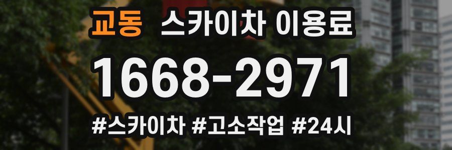 교동 스카이차 이용료