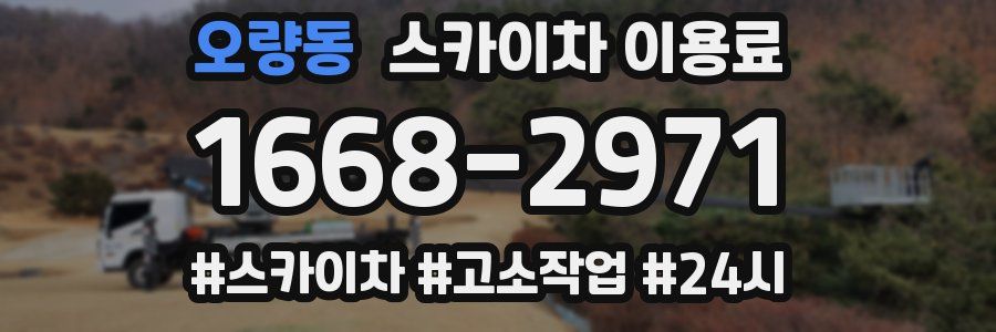 오량동 스카이차 이용료