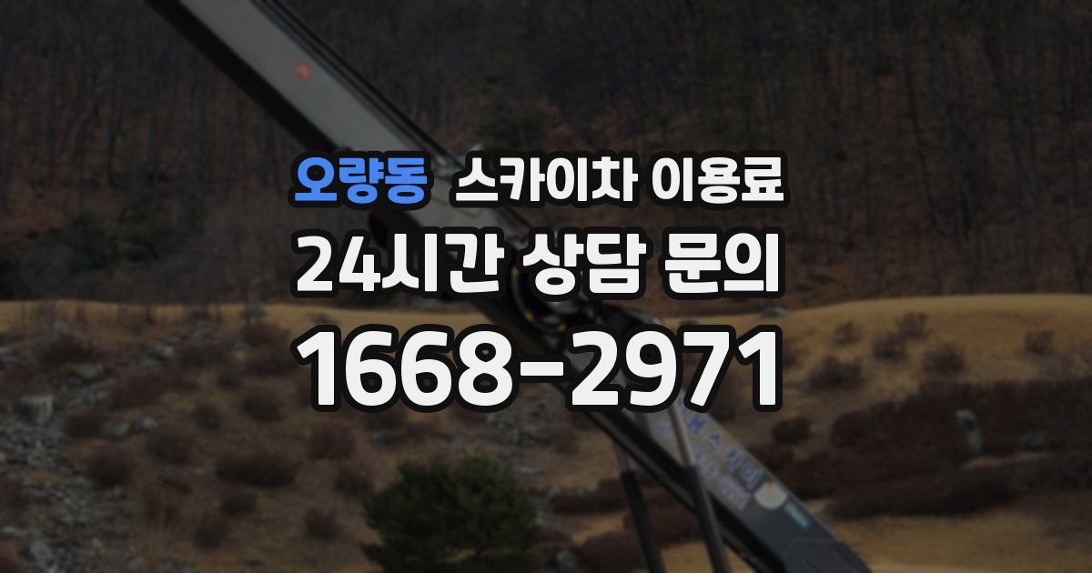 오량동 스카이차 이용료