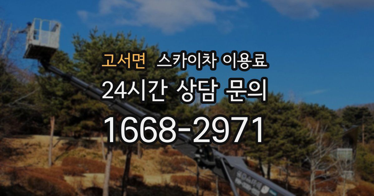 고서면 스카이차 이용료