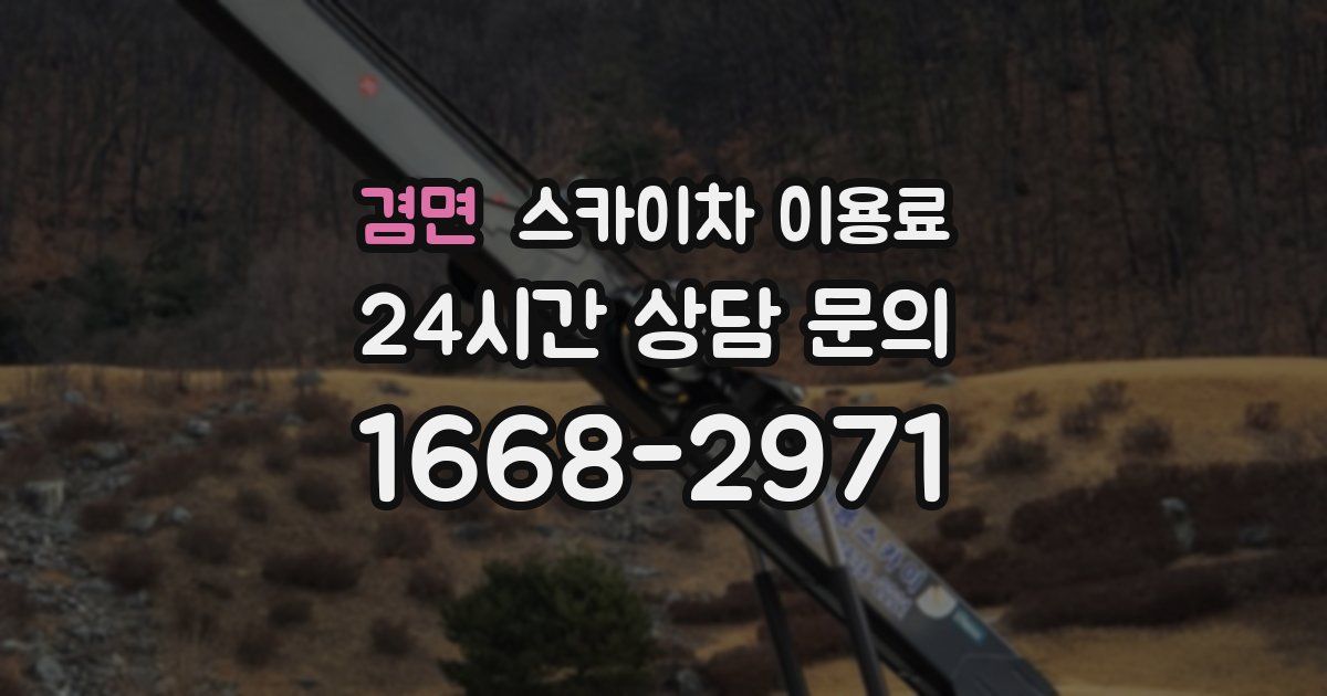겸면 스카이차 이용료