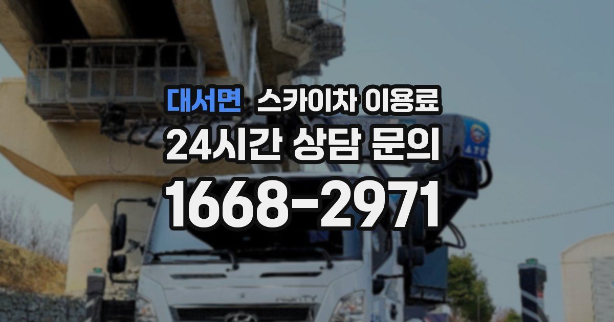 대서면 스카이차 이용료