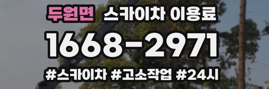 두원면 스카이차 이용료