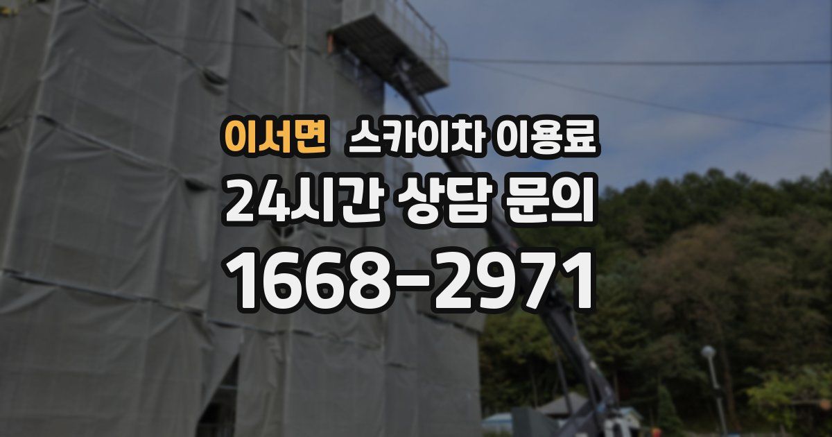 이서면 스카이차 이용료