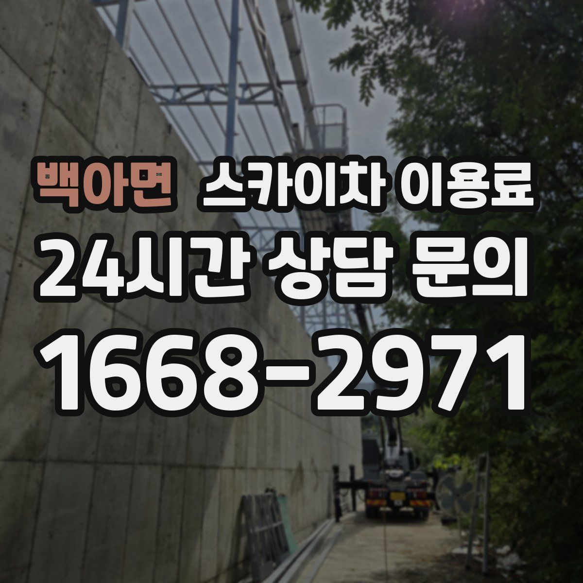 백아면 스카이차 이용료
