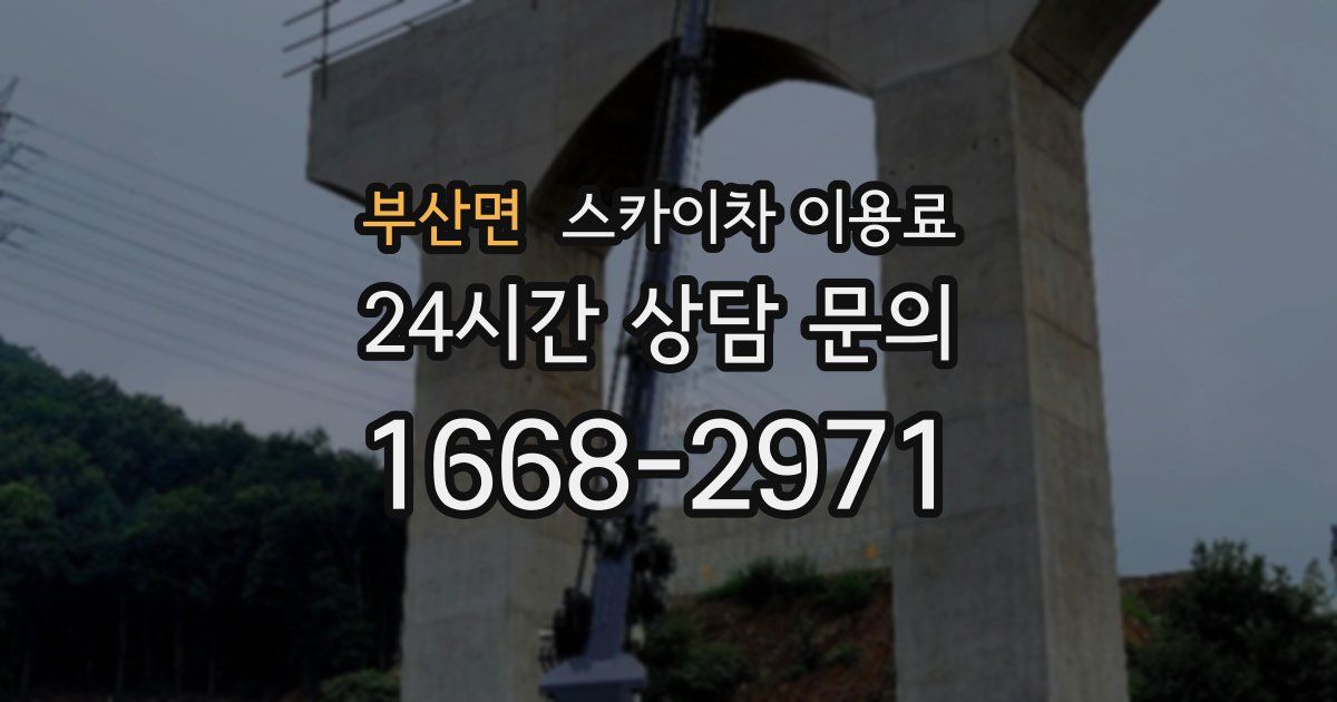 부산면 스카이차 이용료