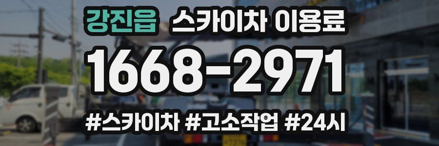 강진읍 스카이차 이용료