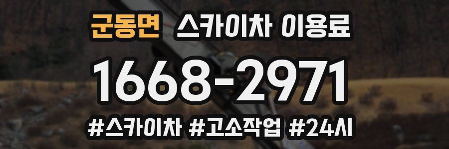 군동면 스카이차 이용료