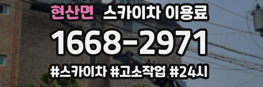 현산면 스카이차 이용료