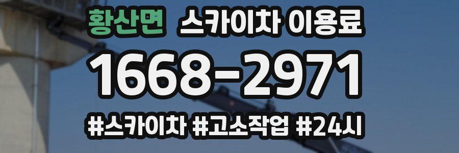 황산면 스카이차 이용료