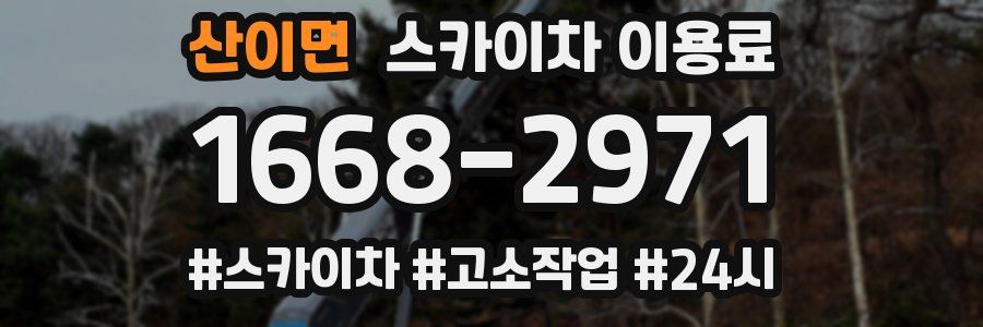 산이면 스카이차 이용료
