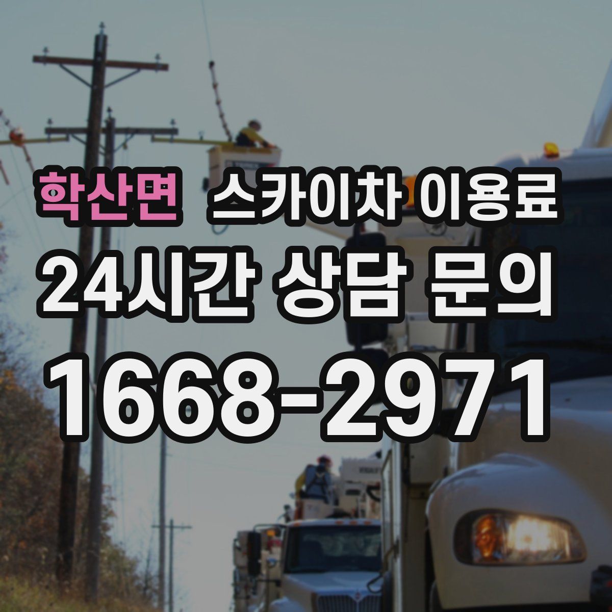 학산면 스카이차 이용료