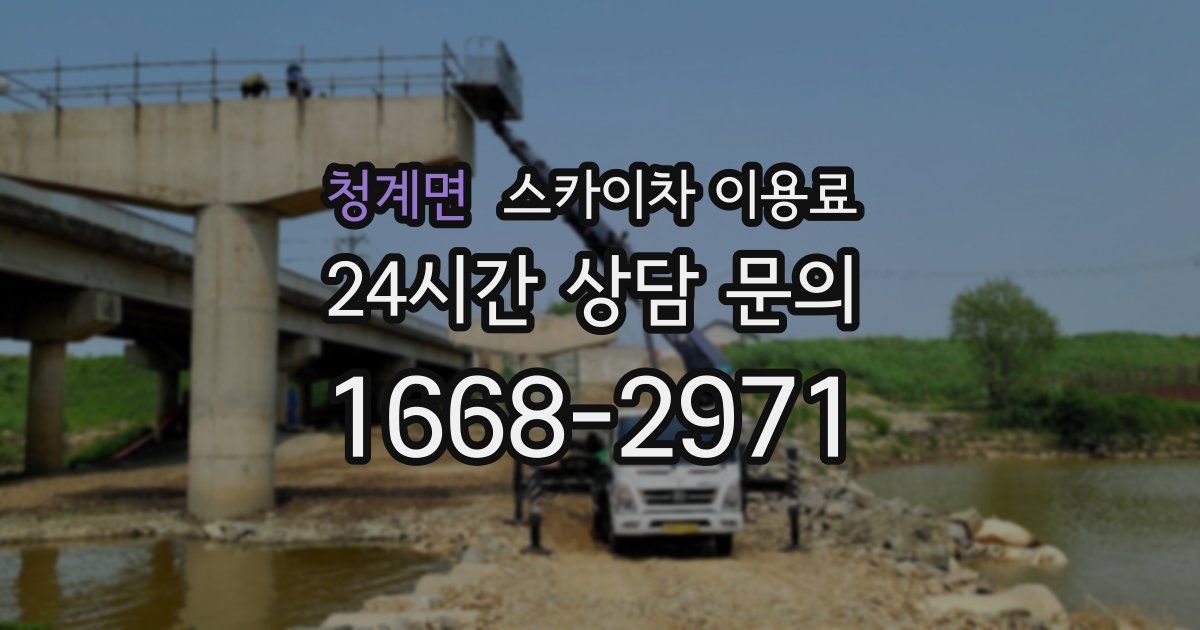 청계면 스카이차 이용료