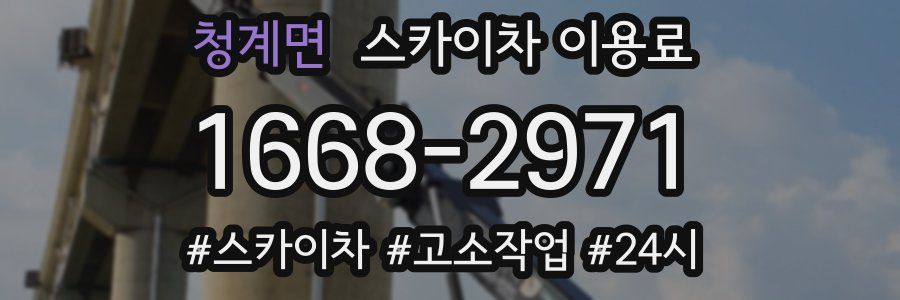 청계면 스카이차 이용료