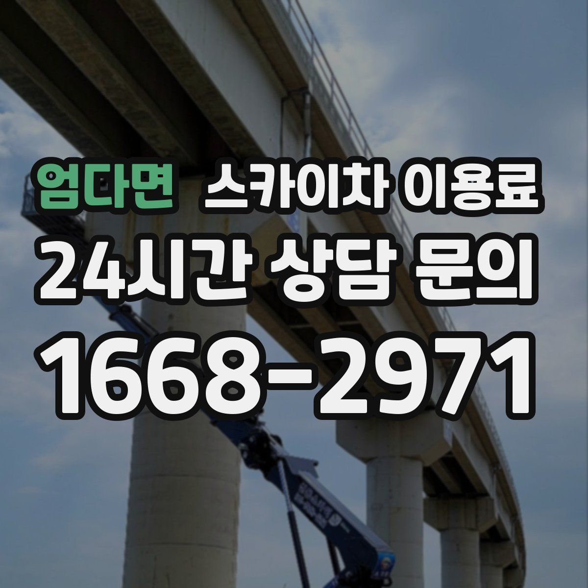 엄다면 스카이차 이용료
