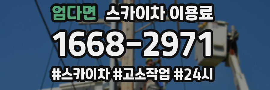 엄다면 스카이차 이용료