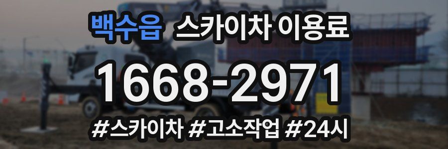 백수읍 스카이차 이용료