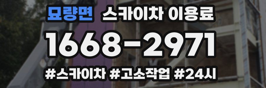 묘량면 스카이차 이용료