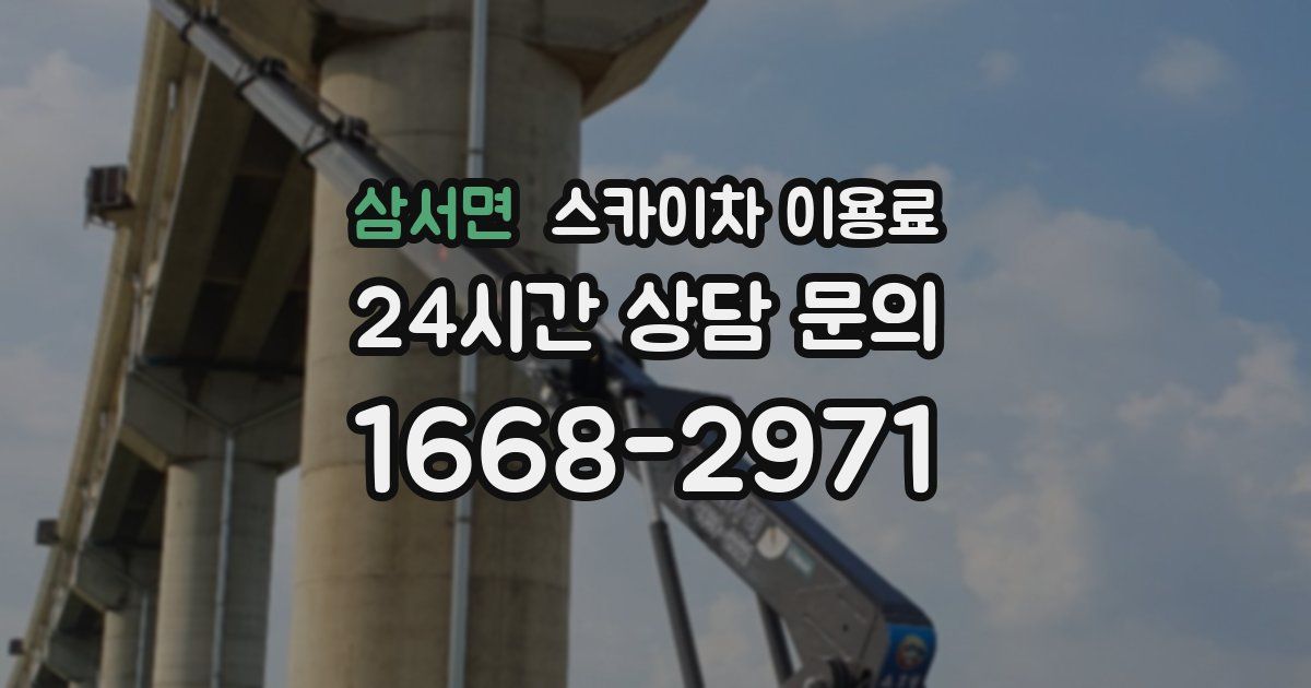 삼서면 스카이차 이용료