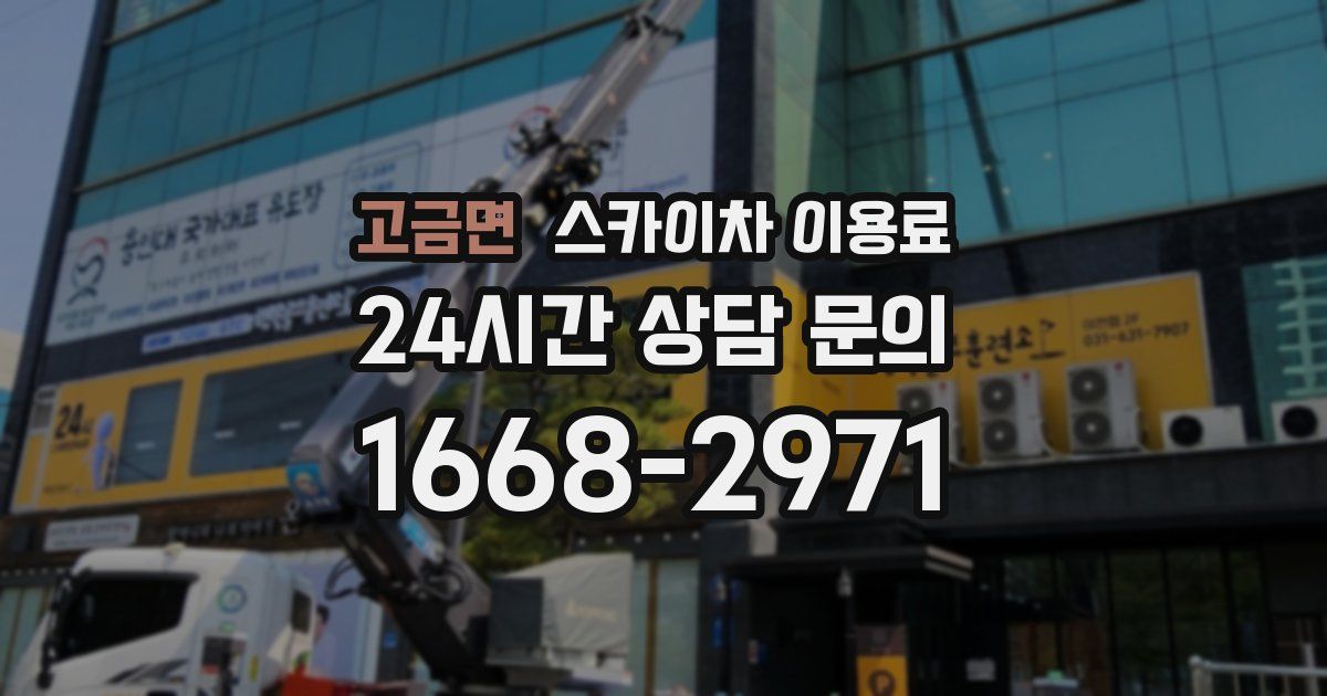 고금면 스카이차 이용료