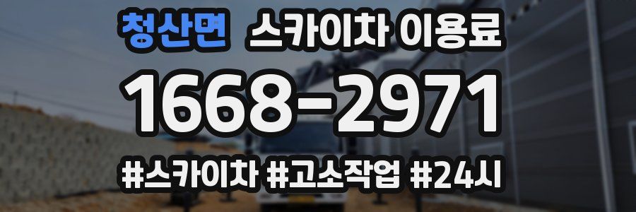 청산면 스카이차 이용료