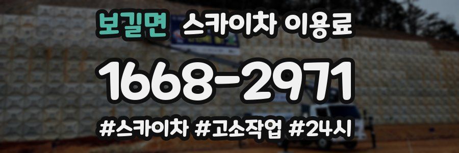 보길면 스카이차 이용료