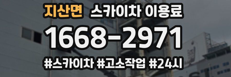 지산면 스카이차 이용료