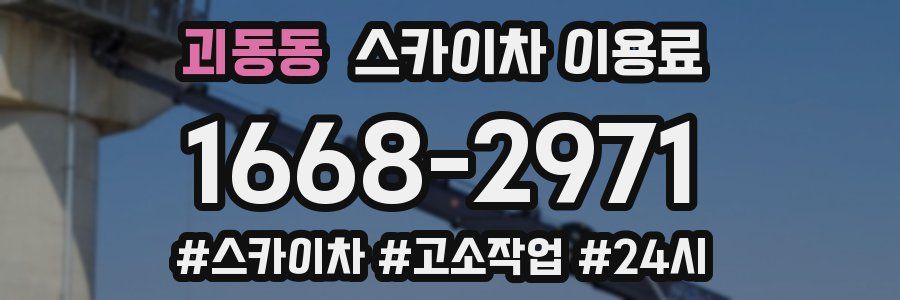 괴동동 스카이차 이용료
