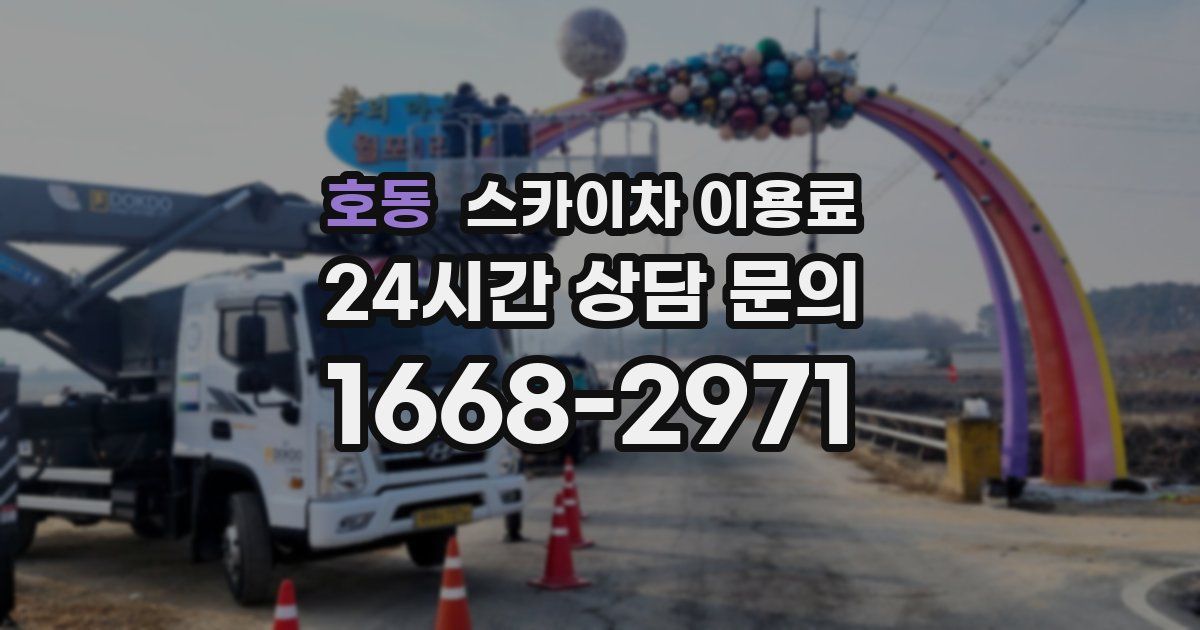 호동 스카이차 이용료